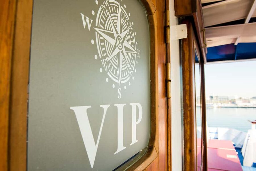 Athens: VIP Swimming Cruise to three islands - What VIP really means onboard: reserved deck space and nonstop service
