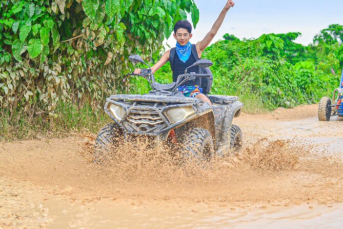 ATV 4x4 VIP Beach, Caves & Local Half Day Flavors - Los Hoyos del Salado cenote: the hike and the underground water cool-off