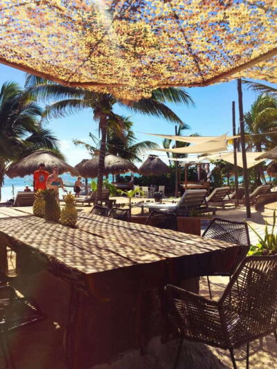 Costa Maya: Yaya Beach Break Open Bar & Optional VIP Cabana - Getting set fast: the shaded lounge chair is the real star