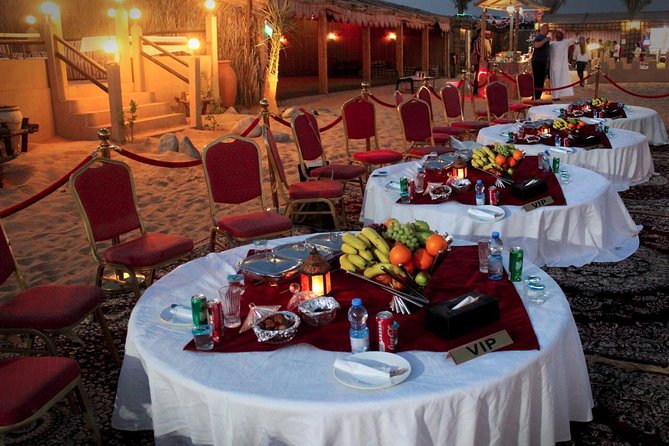 Dubai Desert Safari evening with VIP Treat , BBQ Buffet and Exciting Liveshows - Arabic Dress Photo Time: How to Enjoy It Without Surprise Costs