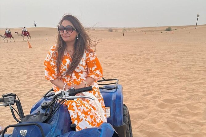 Dubai Evening Safari With Quad Biking VIP BBQ 10 Show Camel Ride - Pickup at 3pm and how the timing really feels