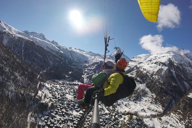 FLYMATTERHORN VIP Paragliding from Zermatt, With Matterhorn View - Safety briefing, harnessing up, and that first run