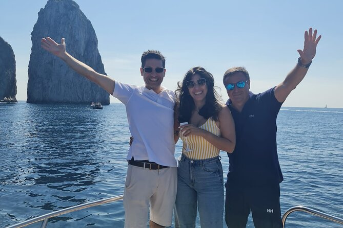 From Sorrento or Positano: Capri Island Private Boat VIP Tour - The onboard experience: prosecco, fruit, towels, and comfort after swimming
