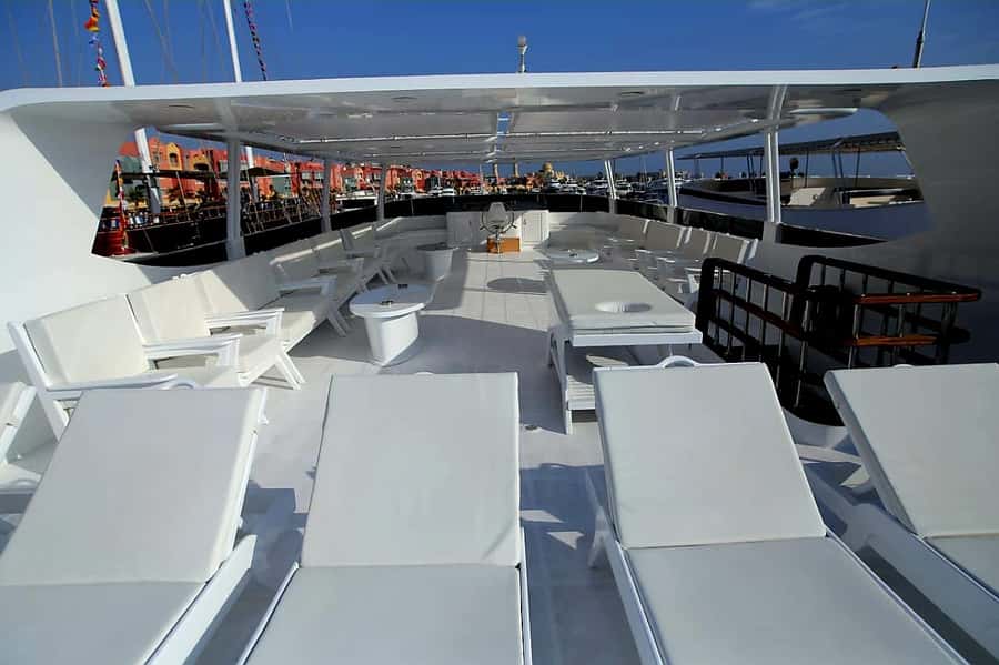 Hurghada: Royal Luxury VIP Cruise to Orange Bay with Lunch - Snorkeling stop at Jazīrat Abū Rimāthī: second viewing window for the Red Sea