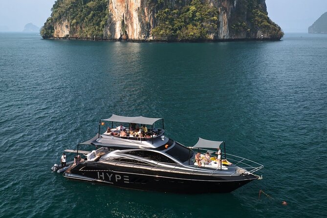 Hype Yacht : VIP tour Krabi Islands & Phang Nga Bay from Phuket - The onboard vibe: DJ, sparkling wine, and a crew that manages the day