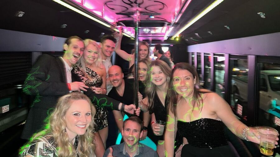 Las Vegas: Skip-the-Line VIP Nightclub Crawl - The bus experience: drinks, music, and a little friendly competition