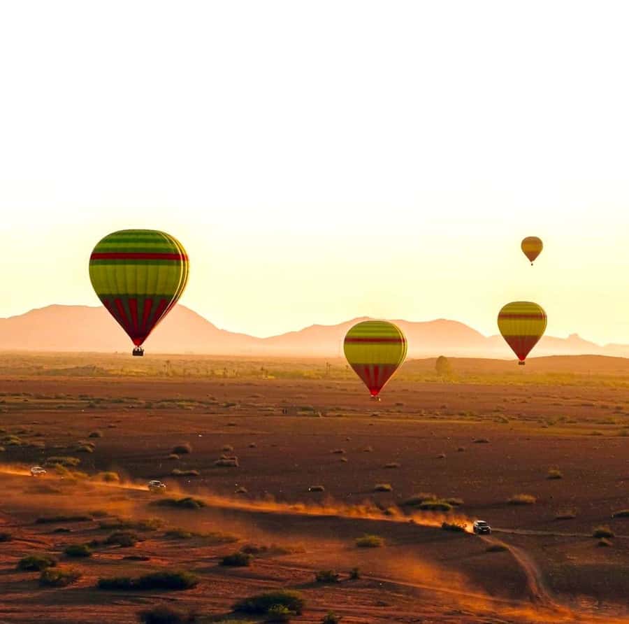 Marrakech: VIP Flight with Private Section in Shared Balloon - In the air for about an hour over palm groves and villages