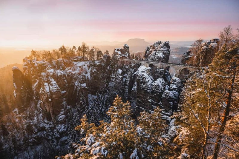 Prague: VIP Bohemian Saxon Switzerland: 2 Countries in 1 Day - Price and value check for a day that includes tickets, lunch, and traction gear