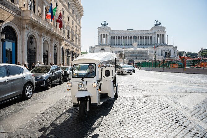 Private 2 Hour VIP Tuk Tuk Tour with Hotel Pickup and Prosecco - From Piazza della Cancelleria to the Colosseum: Your First Big Moment
