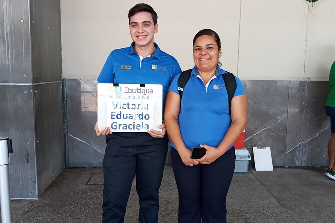 PVR VIP Round trip transfers Airport - Downtown - Airport - Finding your driver: the blue-uniform curbside meet at Ordaz