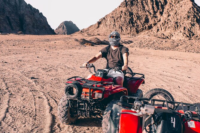 Sharm: Quad Bike or Car Buggy, Camel ride & optional VIP Bedouin Dinner & Show - The Mountains’ Eco-Echo Stop (Yes, It’s a Real Thing)