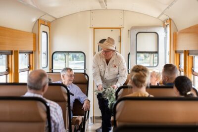 Silver-Tails Rail Sunset With Smithy's Dinner and Show - Switching from Train to Dinner at Smithy’s Crossing