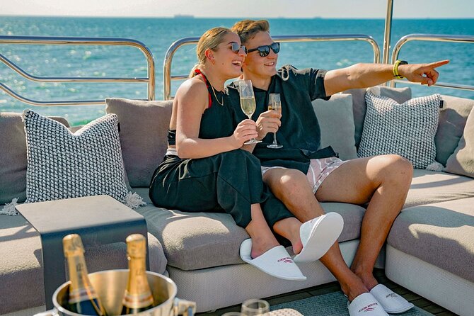 Sunseeker Superyacht: VIP Dining, Premium Drinks & Music - The 3-hour route: Dubai Harbour to Burj Al Arab lights