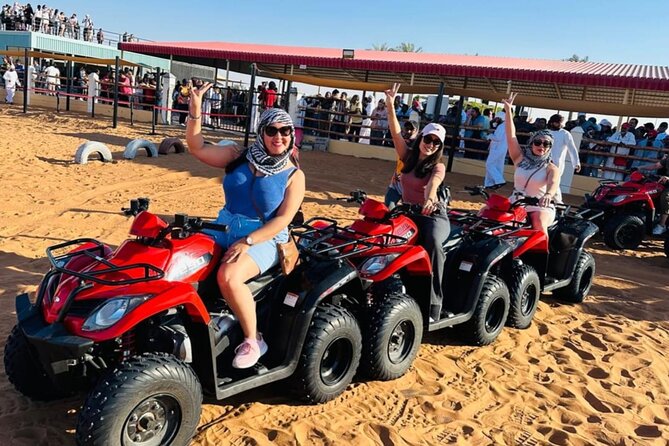 VIP Camp at Red Sand Safari with BBQ Dinner and ATV Ride - First Stop: Pickup, Sofa Seating, and How the Day Flows