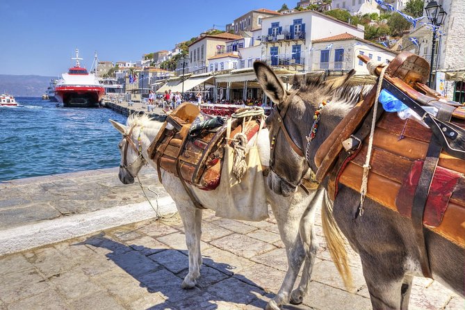 VIP Day Cruise from Athens to Hydra, Poros and Aegina - Hydra without cars: red roofs, narrow alleys, and the included walking tour