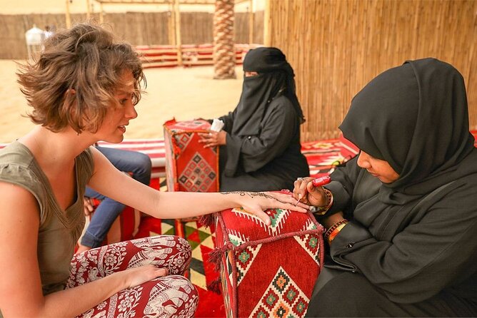 VIP Desert Safari Dubai with BBQ Dinner and Camel Riding - Camp Entertainment: Fire Show, Belly Dance, and Tanoura With Colorful Lighting