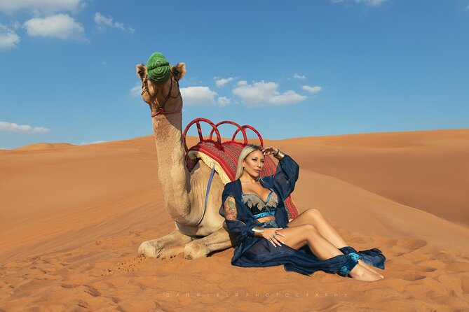 VIP Dubai Desert Safari Camel Ride, Sand Ski, Live BBQ Dinner - Dune Bashing and Sandboarding: the part that sets the tone