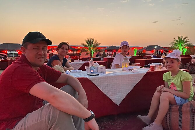 VIP Evening Desert Safari with Camel Ride & BBQ Dinner–Shared Car - Sandboarding and Sunset Photography on the Dunes