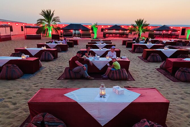 VIP Evening Desert Safari with Camel Ride & BBQ Dinner–Shared Car - Camel Rides, Falco Photography, and Bedouin Touches