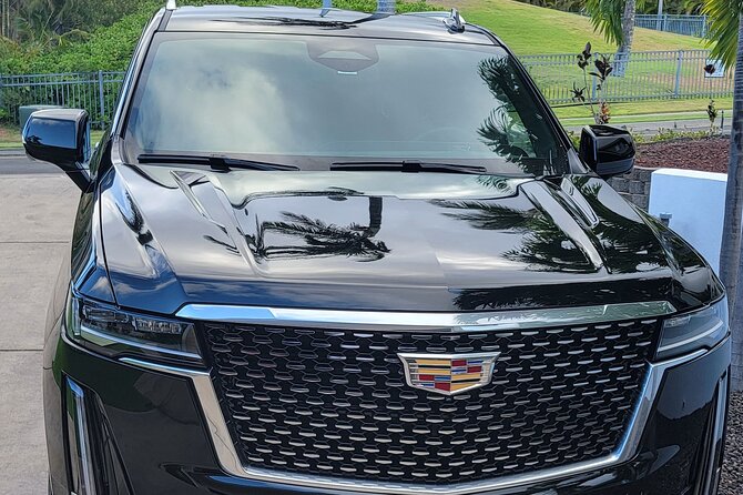VIP Private Maui OGG Arrival Transfer in Black Cadillac Escalade - Drop-Off Coverage: South, West, and Upcountry Maui Options