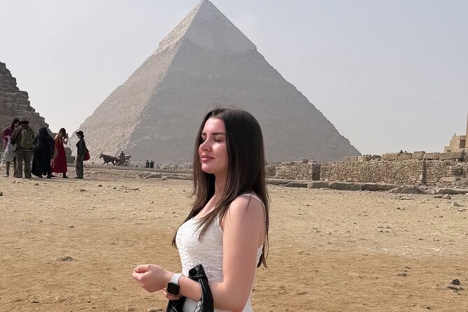 ViP Private Tour Giza Pyramids,Sphinx,camel ride , inside Pyramid - Giza Plateau time: Khufu, Khafre, Menkaure, Solar Boat Museum, and optional extras