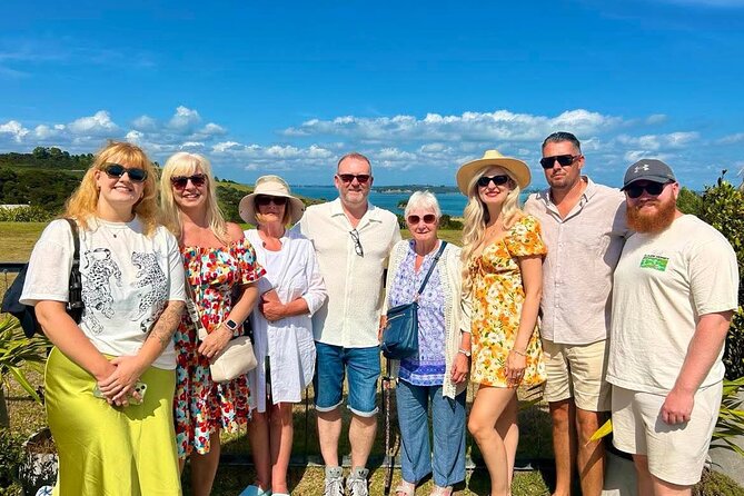 Waiheke Island: Afternoon Wine Affair with Ocean Front Lunch - Mudbrick Vineyard: Rangitoto and Auckland City from the hills